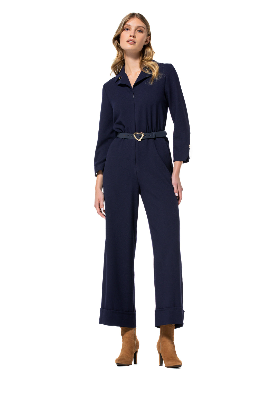 Jumpsuits lange mouw blauw Caroline Biss