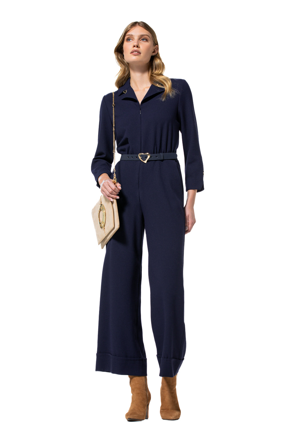 Jumpsuits lange mouw blauw Caroline Biss