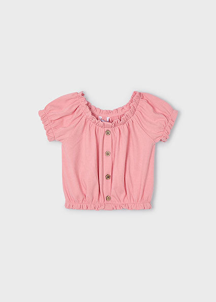 Blouses korte mouw roze Mayoral