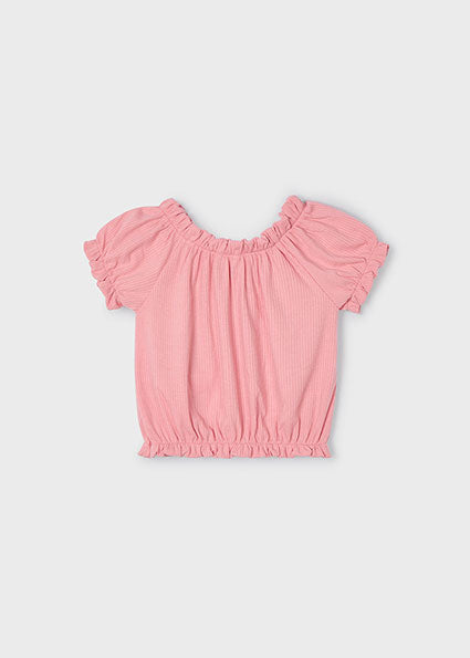 Blouses korte mouw roze Mayoral