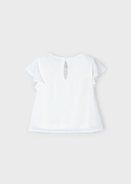 Blouses korte mouw wit Mayoral