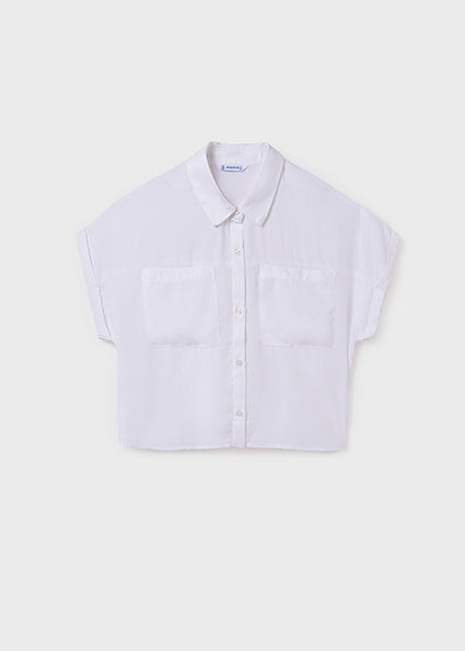 Blouses korte mouw wit Mayoral