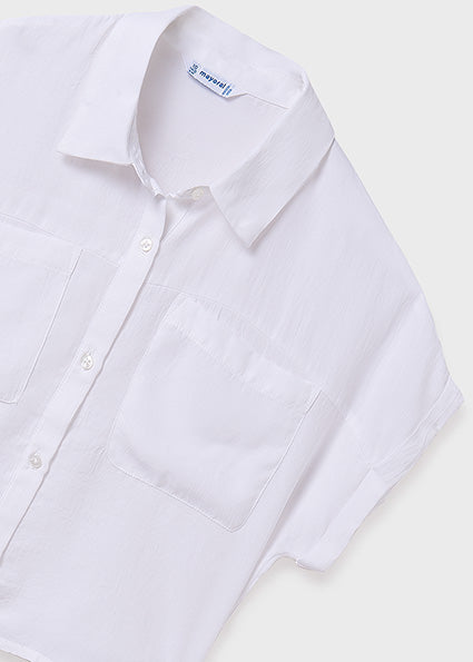 Blouses korte mouw wit Mayoral