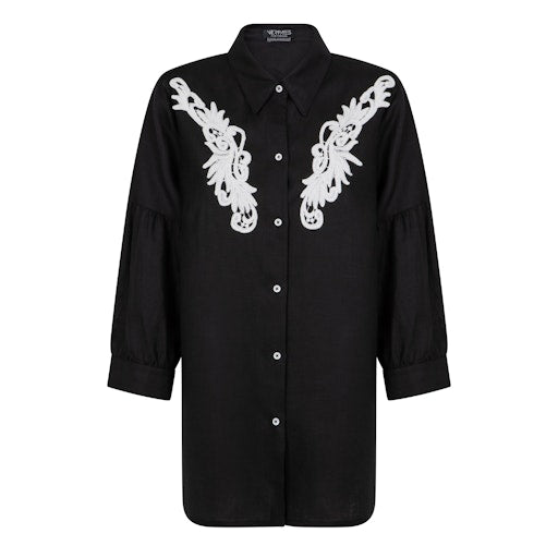 Blouses lange mouw zwart Verpass