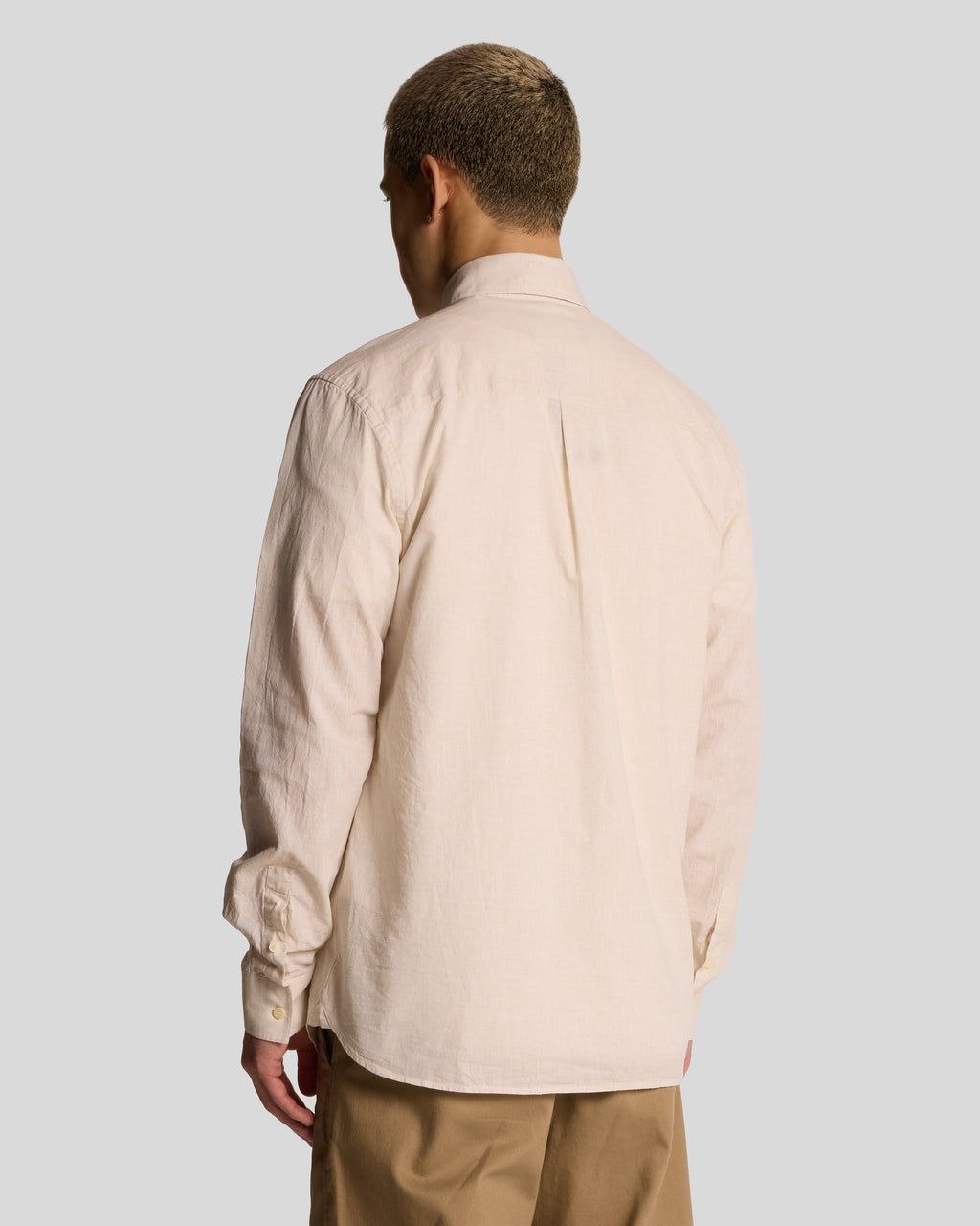 Hemden lange mouw beige Lyle & Scott