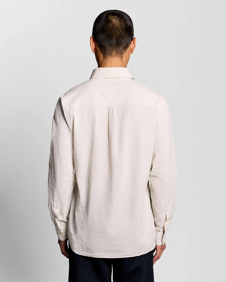 Hemden lange mouw beige Lyle & Scott