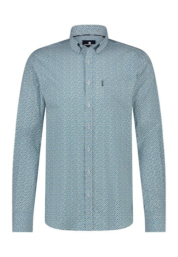 Hemden lange mouw blauw State of Art
