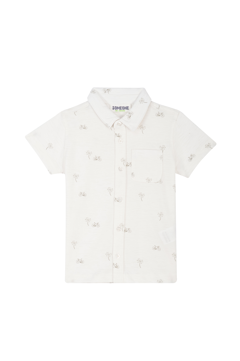 Hemden korte mouw beige Someone