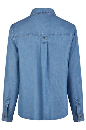 Blouses lange mouw blauw Barbara Lebek