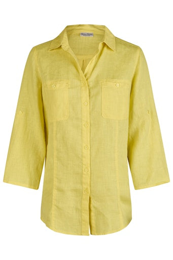 Blouses lange mouw geel Barbara Lebek