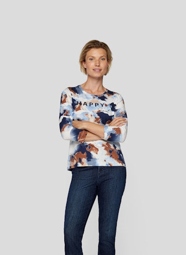 T-shirts lange mouw blauw Rabe