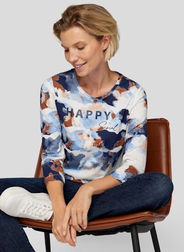 T-shirts lange mouw blauw Rabe