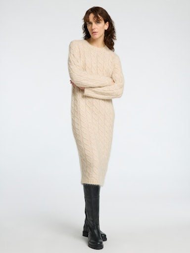 Jurken lange mouw beige Selected FEMME