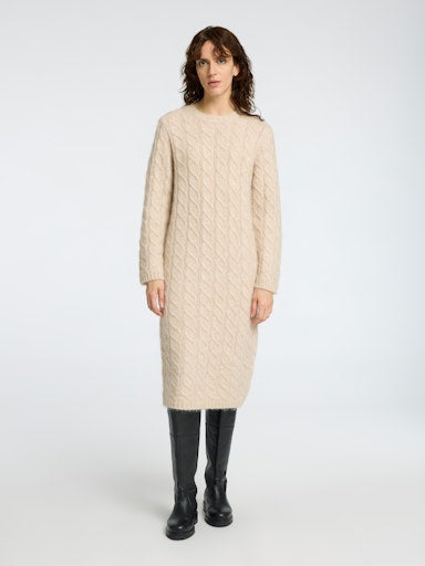 Jurken lange mouw beige Selected FEMME