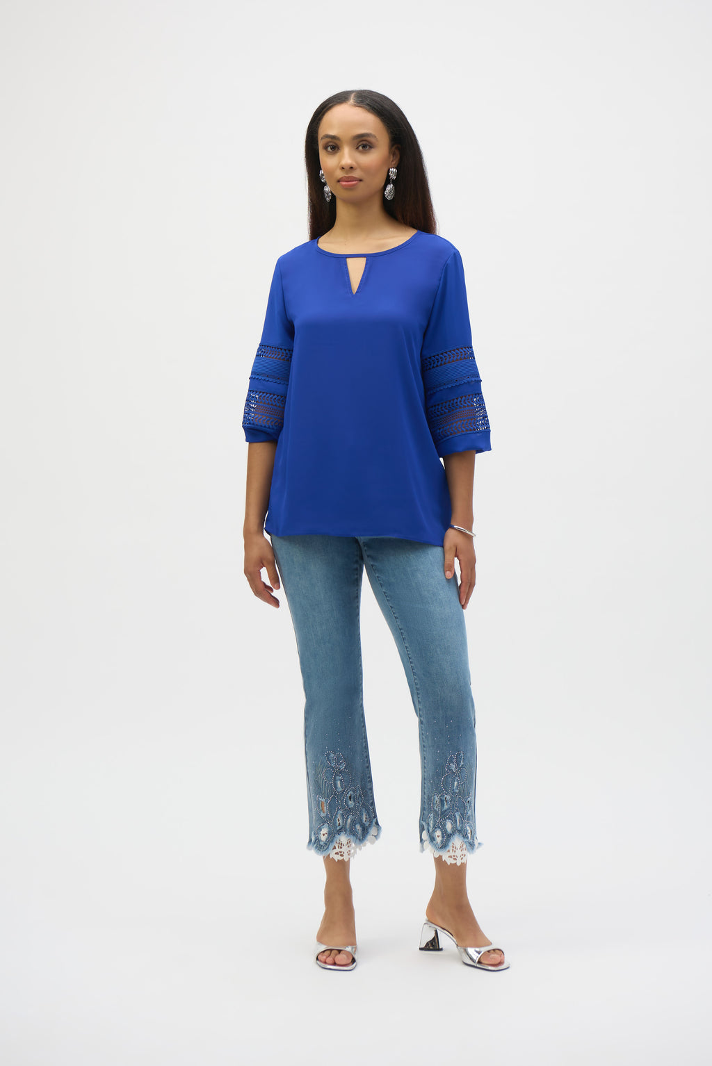Blouses lange mouw blauw Joseph Ribkoff