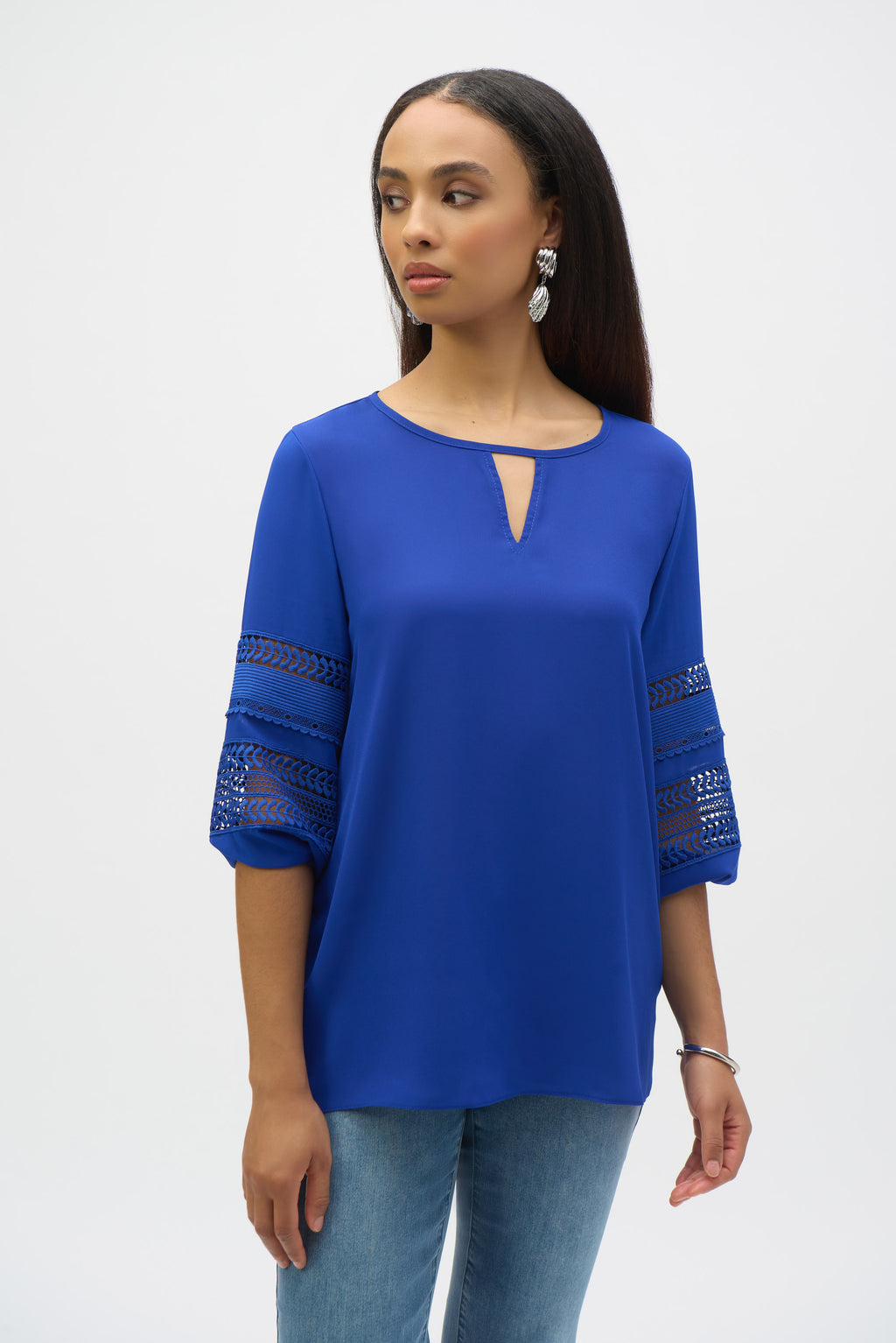 Blouses lange mouw blauw Joseph Ribkoff