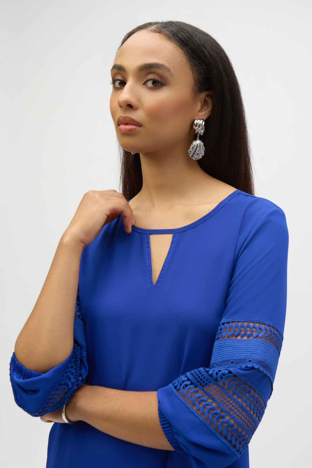 Blouses lange mouw blauw Joseph Ribkoff