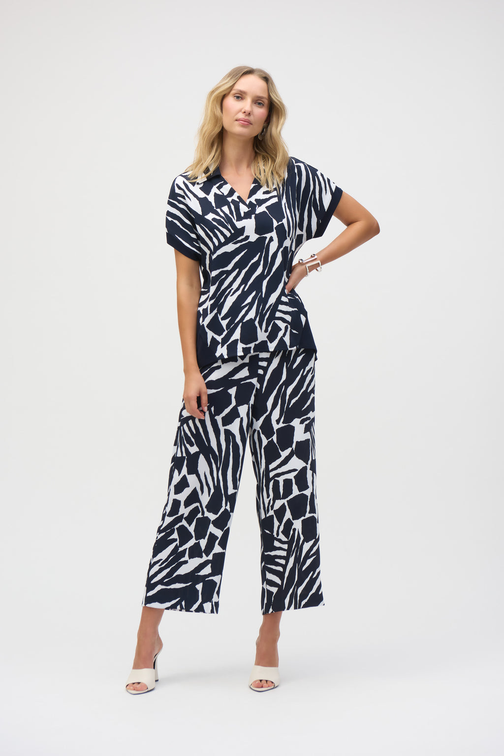 Blouses korte mouw navy Joseph Ribkoff
