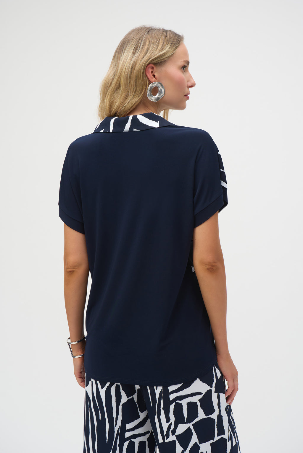 Blouses korte mouw navy Joseph Ribkoff