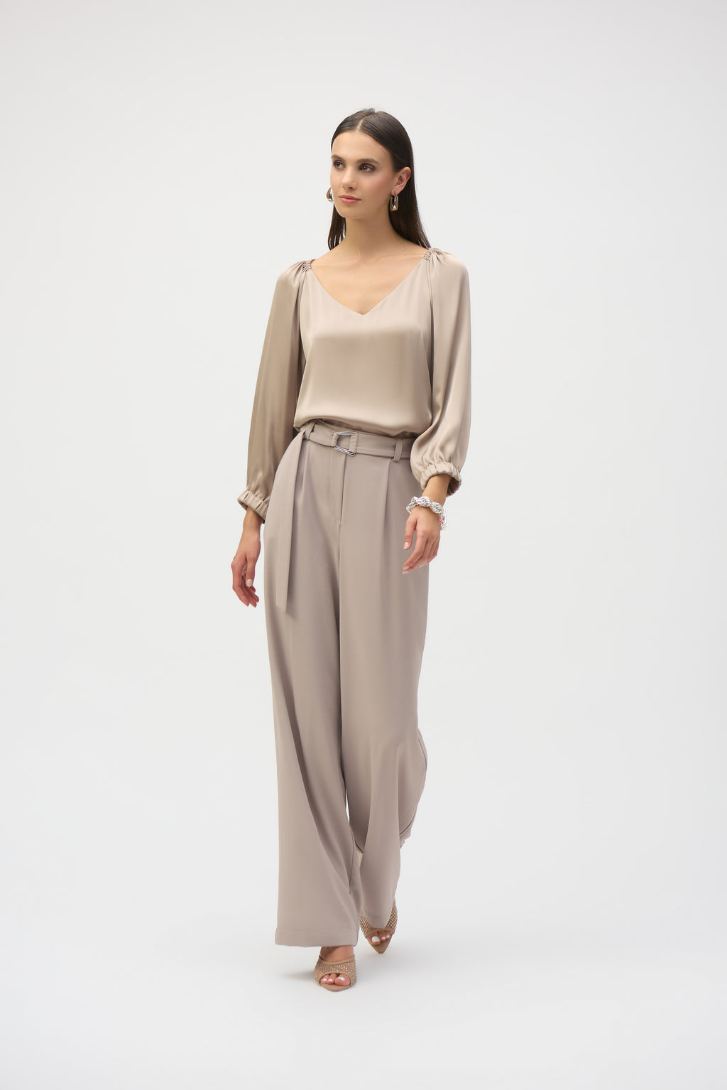 Blouses lange mouw beige Joseph Ribkoff