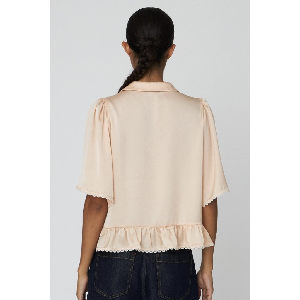 Blouses korte mouw roze STELLA NOVA
