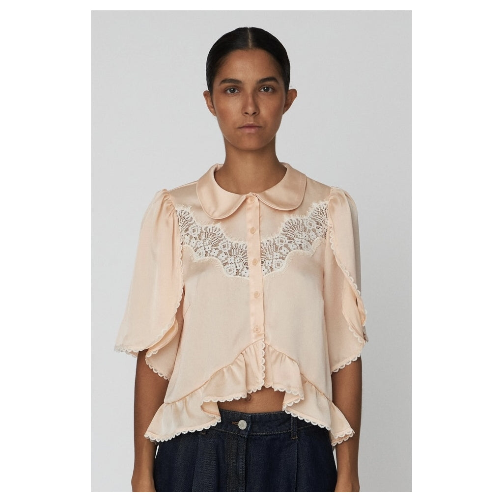 Blouses korte mouw roze STELLA NOVA