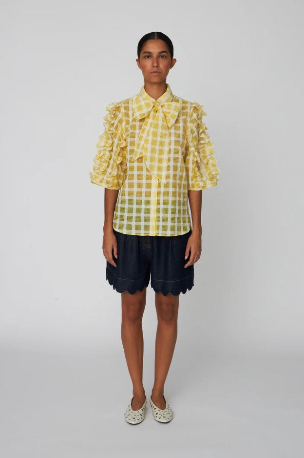 Blouses korte mouw geel STELLA NOVA