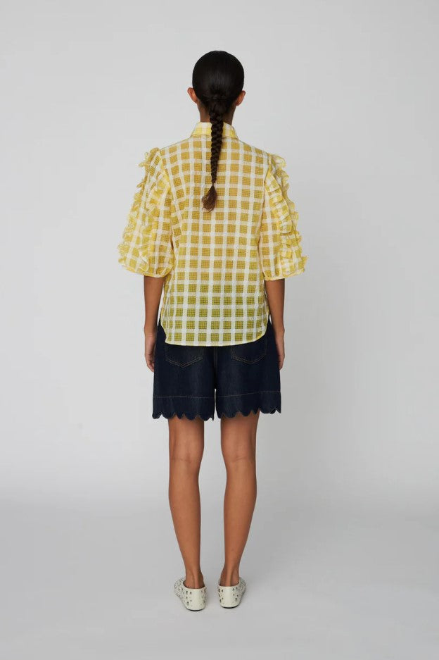 Blouses korte mouw geel STELLA NOVA