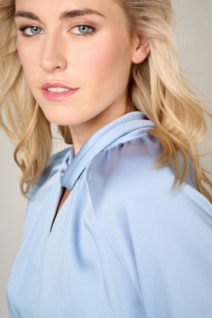 Blouses lange mouw blauw Marie Méro