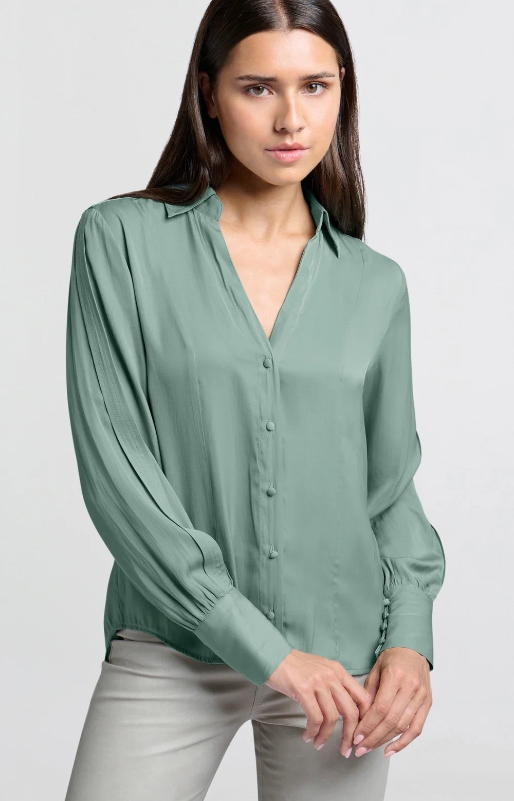 Blouses lange mouw groen YAYA
