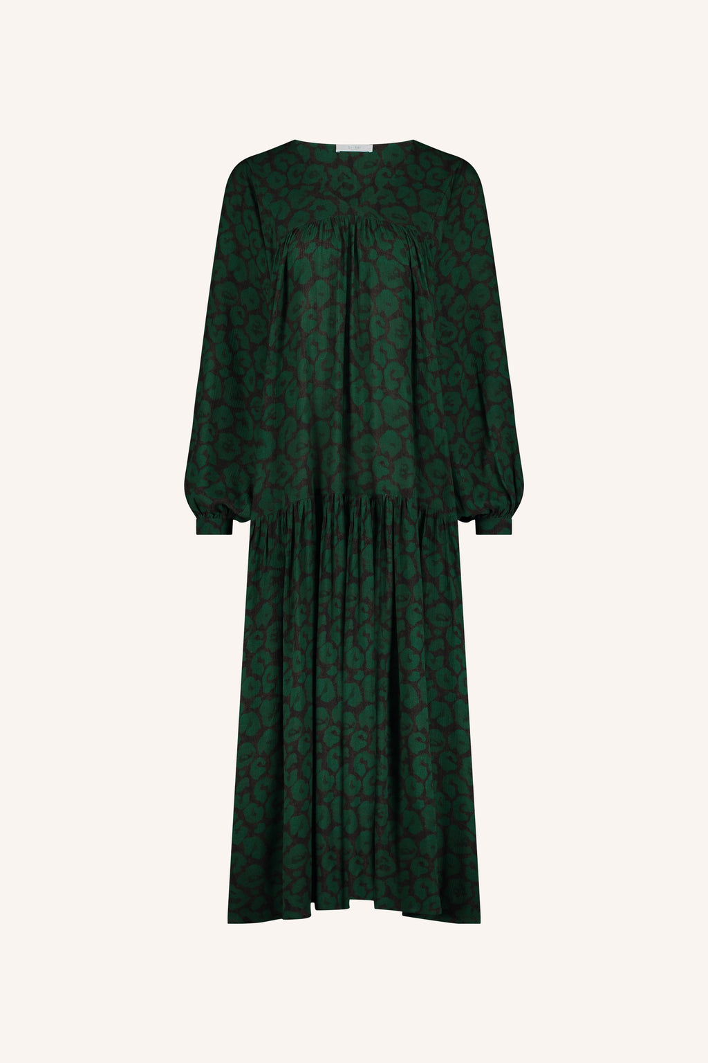 Jurken lange mouw groen by-bar