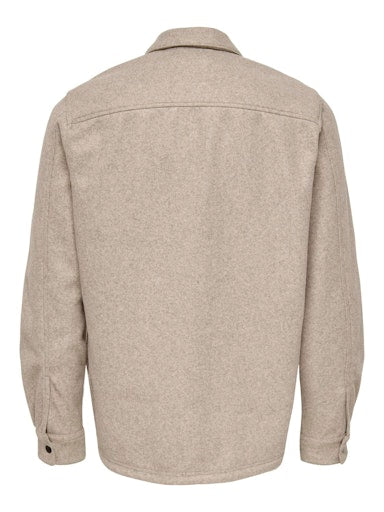Hemden lange mouw bruin ONLY&SONS