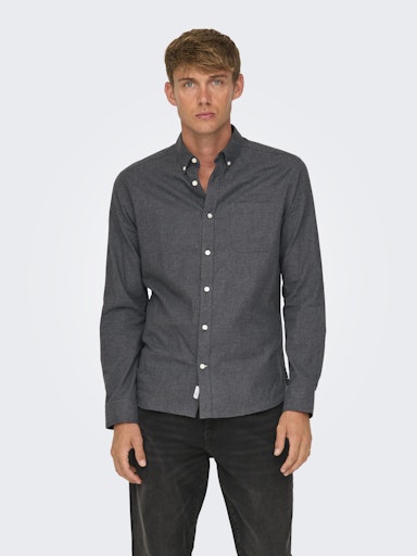 Hemden lange mouw zwart ONLY&SONS