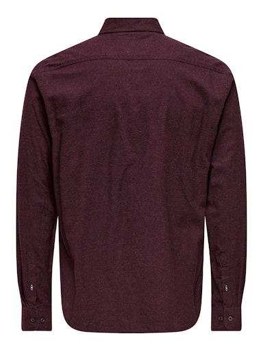 Hemden lange mouw bruin ONLY&SONS