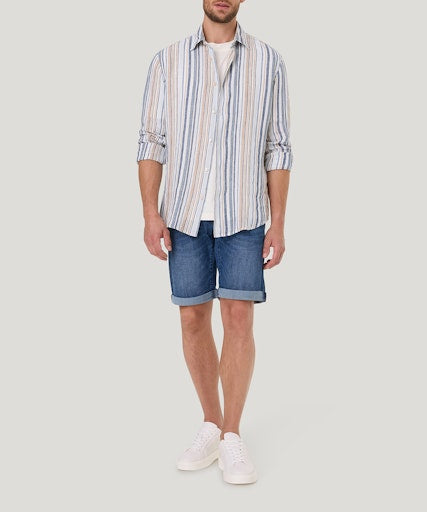 Hemden lange mouw navy Pierre Cardin