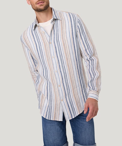 Hemden lange mouw navy Pierre Cardin