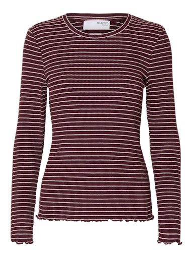 T-shirts lange mouw bordeaux Selected FEMME