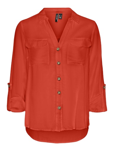 Blouses lange mouw rood VERO MODA Curve