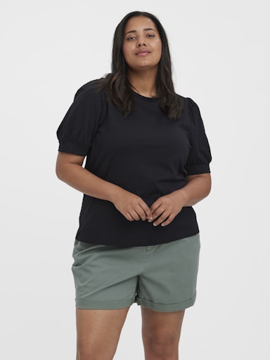 T-shirts korte mouw zwart VERO MODA Curve