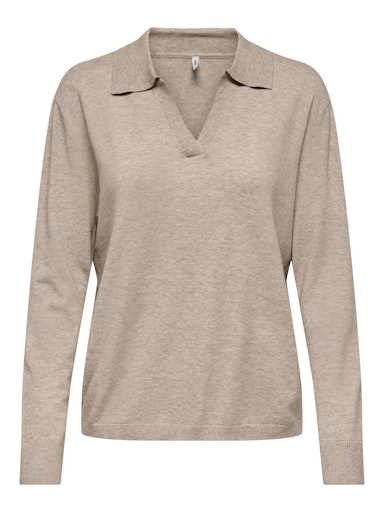 Polo's lange mouw grijs ONLY