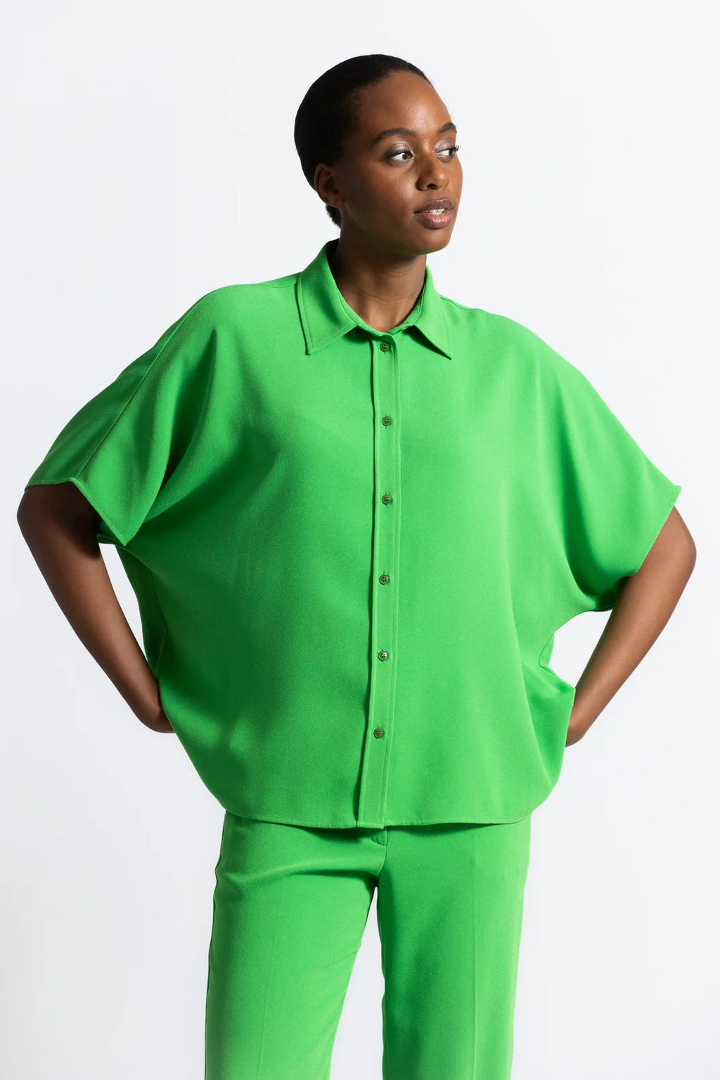 Blouses lange mouw groen Gigue