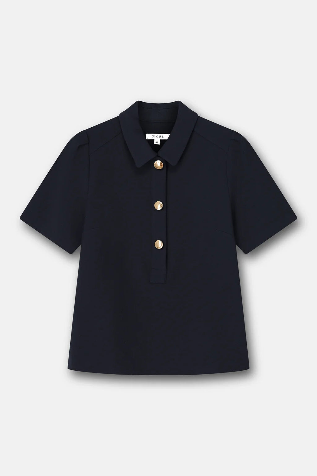 Blouses korte mouw navy Gigue