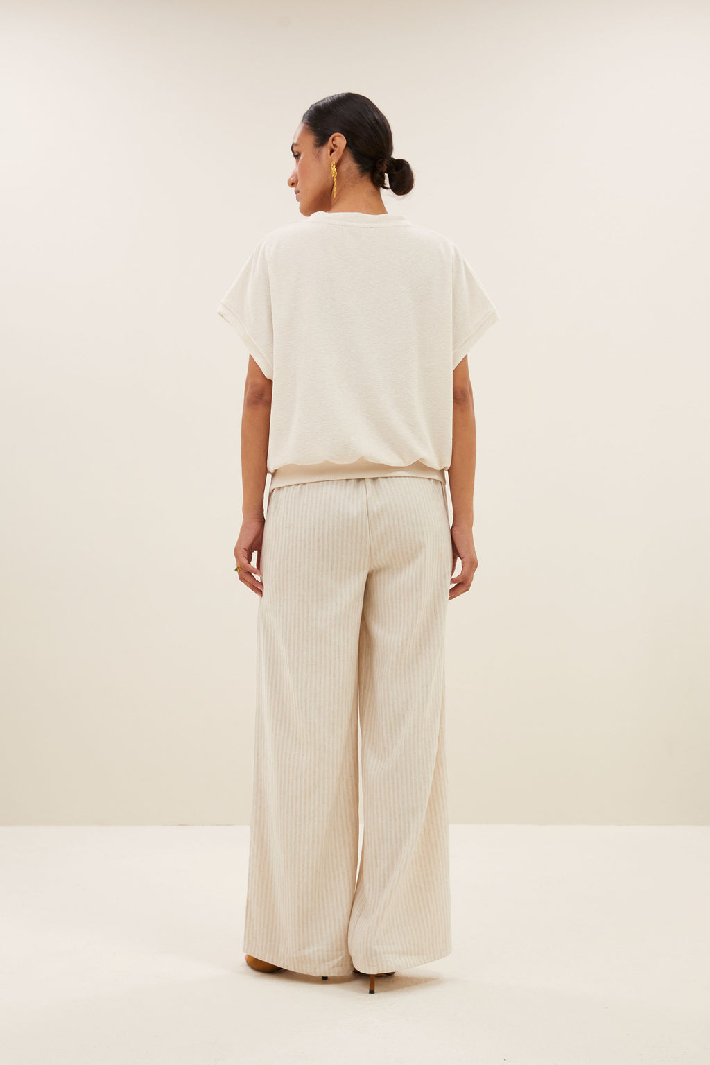 T-shirts korte mouw beige by-bar