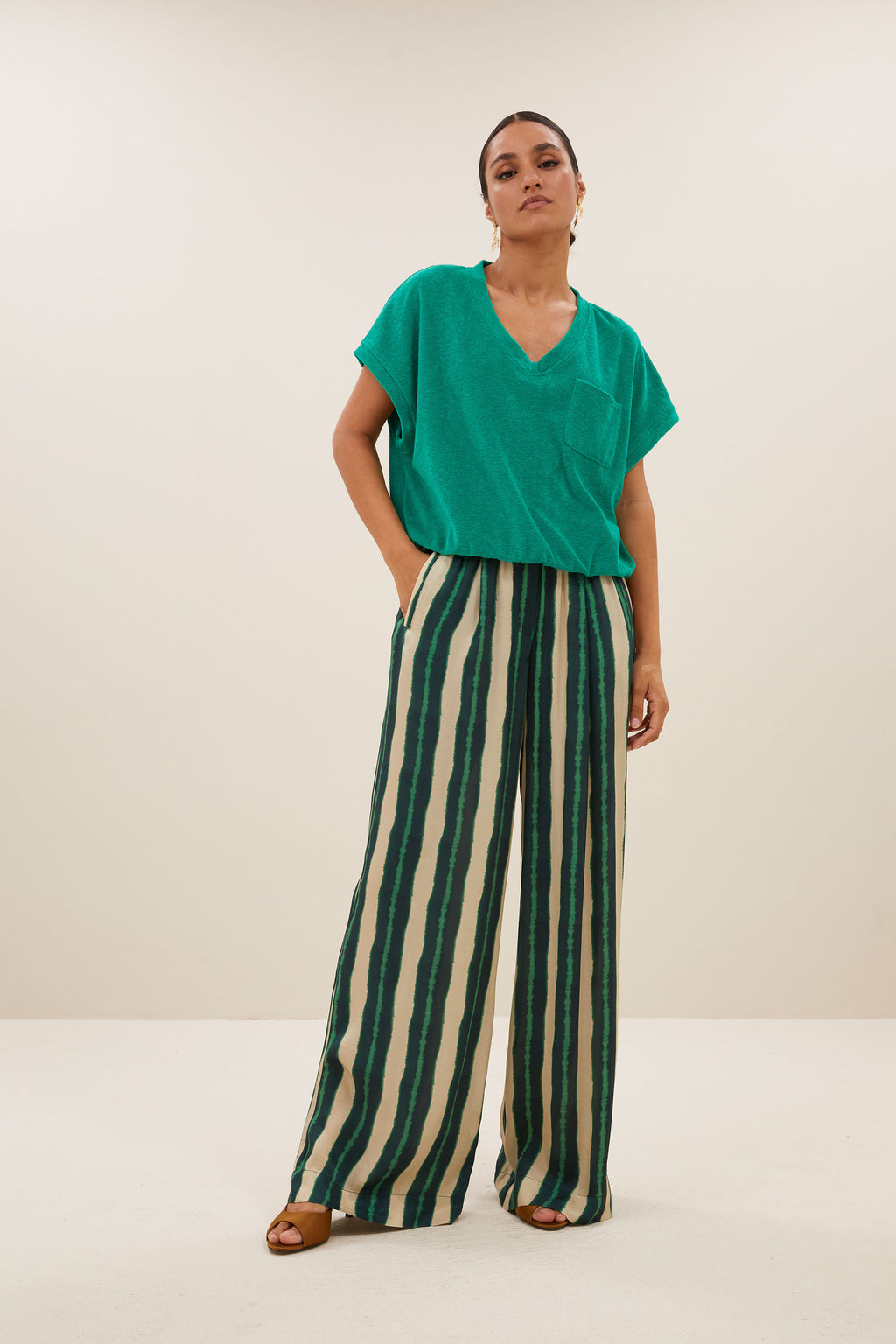 T-shirts korte mouw groen by-bar