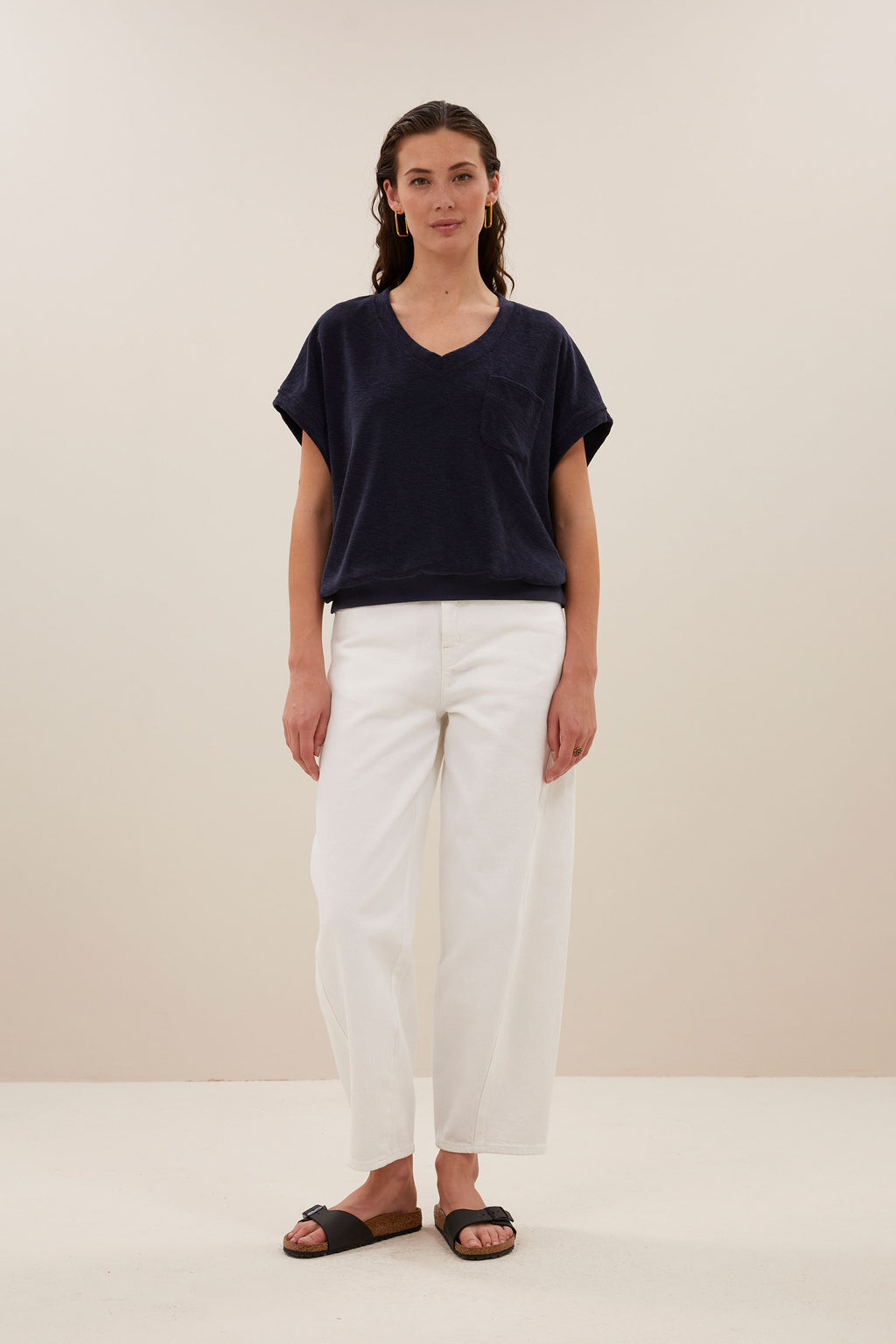 T-shirts korte mouw navy by-bar