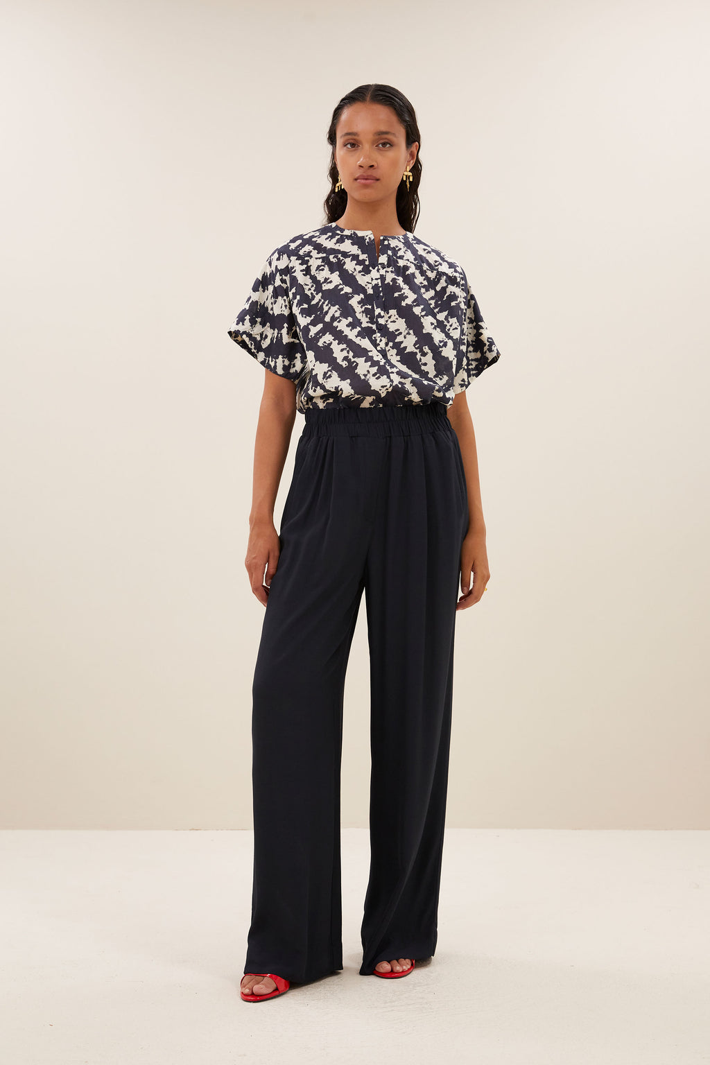 Blouses korte mouw multicolor by-bar