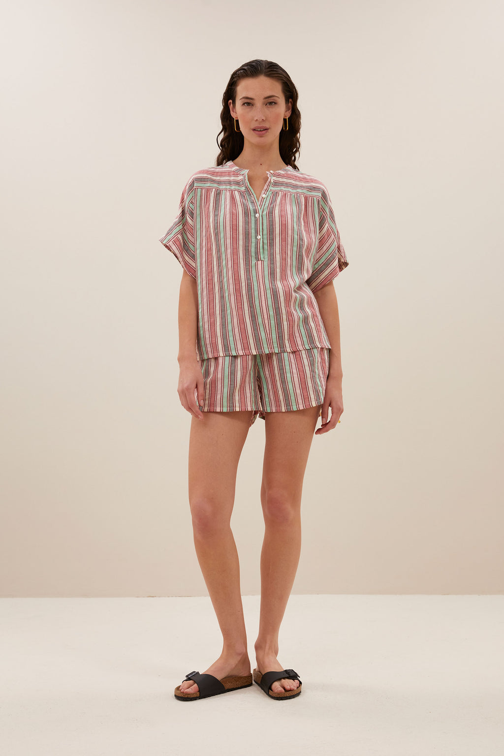 Blouses korte mouw multicolor by-bar