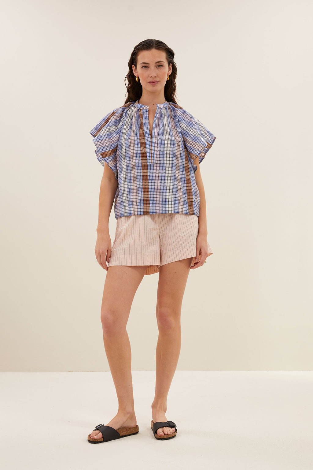 Blouses korte mouw multicolor by-bar