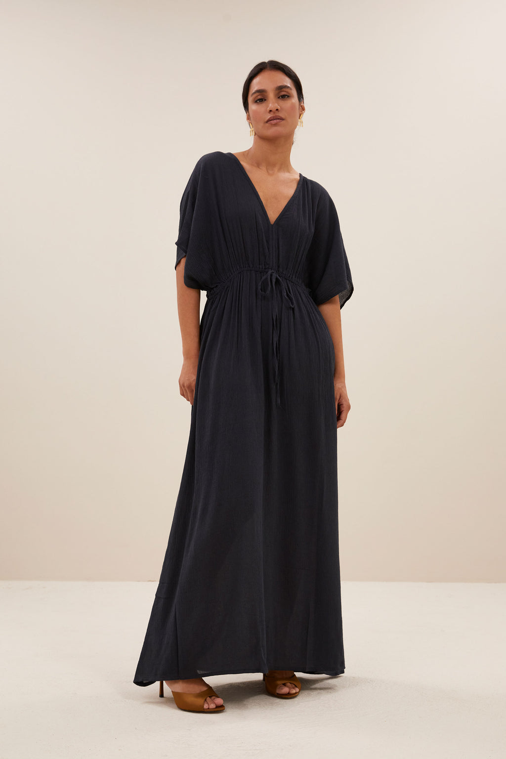 Jurken korte mouw navy by-bar