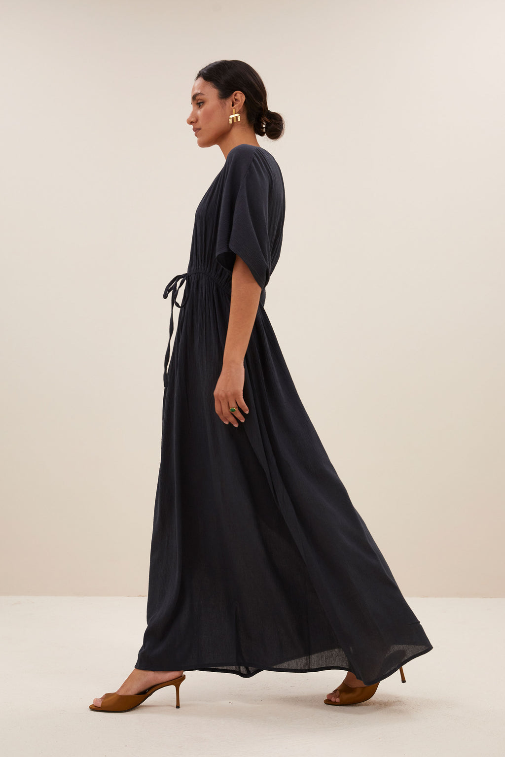 Jurken korte mouw navy by-bar